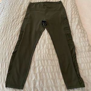 Olive green athletic capris